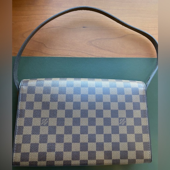 Es. Retail $1400 Authentic Louis Vuitton Damier Ebene Tribeca Carre Bag - Picture 5 of 7